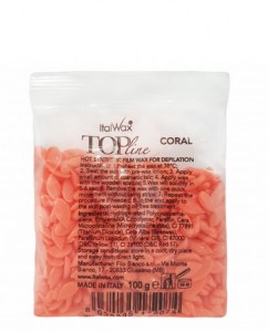 Воск горячий (пленочный) ITALWAX Top Line Coral (Коралл) гранулы 100гр